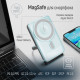 Батарея універсальна ColorWay 10 000 mAh PD\/22.5W, 15W MagSafe & Watch Wireless Aquamarine (CW-PB100LPA2MT-WPDD)