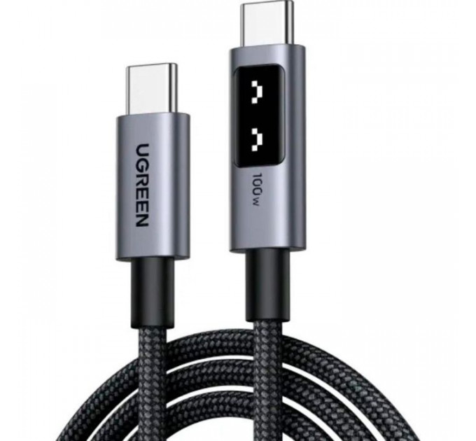 Дата кабель USB-C to USB-C 1.0m PD 100W L509 black Ugreen (35501)