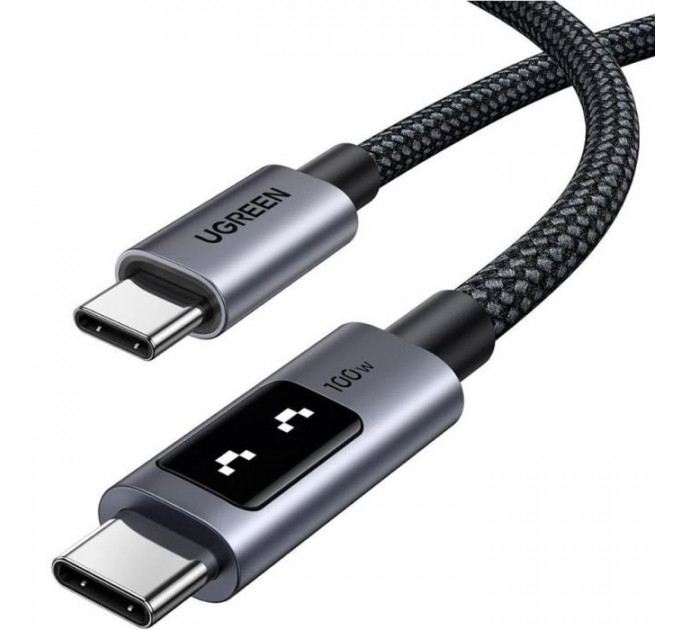 Дата кабель USB-C to USB-C 1.0m PD 100W L509 black Ugreen (35501)