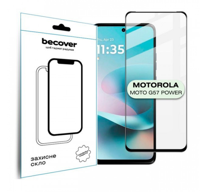 Скло захисне BeCover Motorola Moto G57 Power Black (714855) Скло захисне BeCover Motorola Moto G57 Power Black (714855)