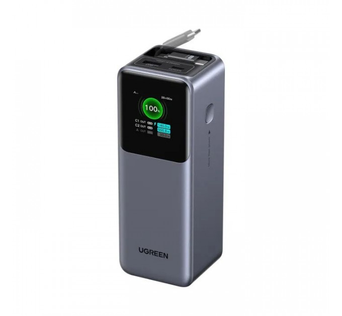 Батарея универсальная Ugreen 20000mAh 165W with Retractable Cable (PB726 55987B) Батарея универсальная Ugreen 20000mAh 165W with Retractable Cable (PB726 55987B)