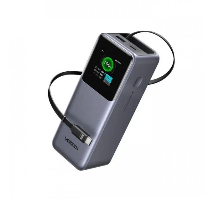 Батарея универсальная Ugreen 20000mAh 165W with Retractable Cable (PB726 55987B)