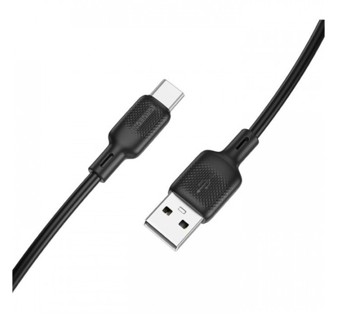 Дата кабель USB 2.0 AM to USB-C 3.0m silicone BX113 black BOROFONE (6941991115554)