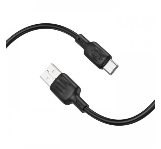 Дата кабель USB 2.0 AM to USB-C 3.0m silicone BX113 black BOROFONE (6941991115554)