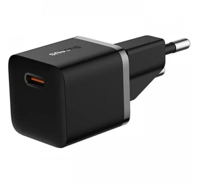 Зарядний пристрій Baseus 1xUSB-C 25W GaN5 black (P10110909113-00)