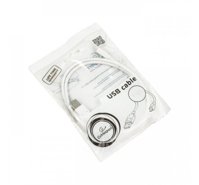 Дата кабель USB 2.0 AM to Micro 5P 1.0m Cablexpert (CCP-mUSB2-AMBM-W-1M)