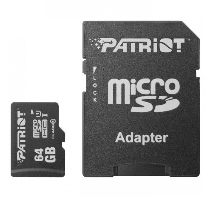 Карта пам/'яті Patriot 64GB microSD class10 UHS-1 (PSF64GMCSDXC10)