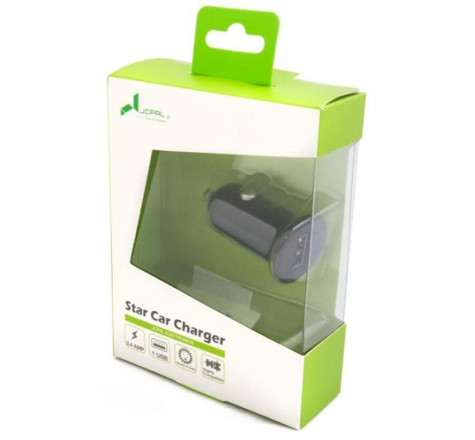 Зарядний пристрій JCPAL Star 1*USB, 2.4A (JCP6005)