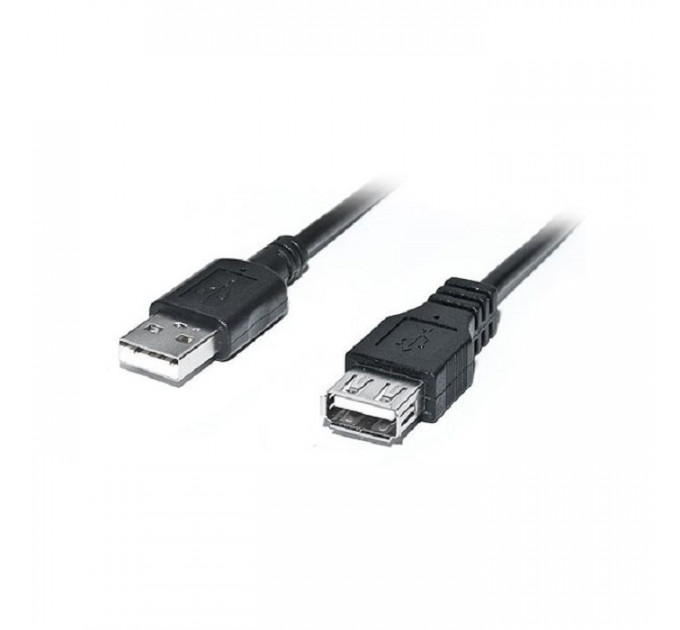 Дата кабель USB 2.0 AM\/AF 2.0m Pro black REAL-EL (EL123500028)