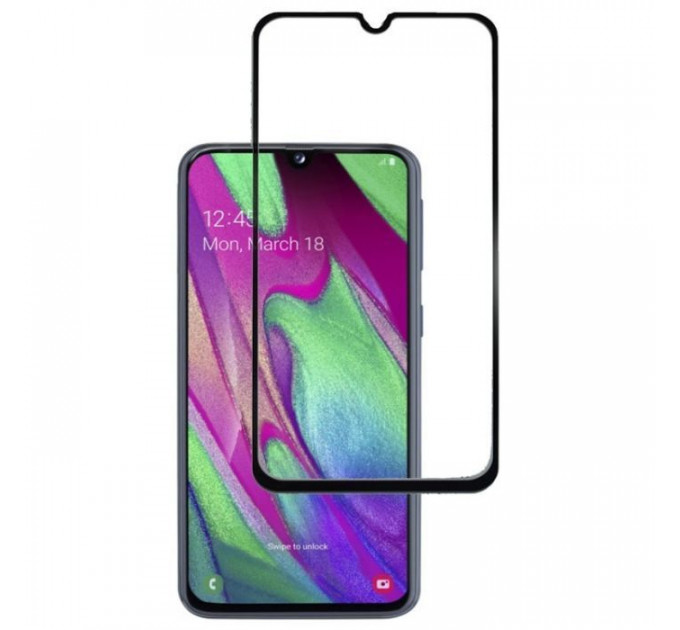 Скло захисне Drobak Full Glue для Samsung Galaxy A70 (Black) (441608)