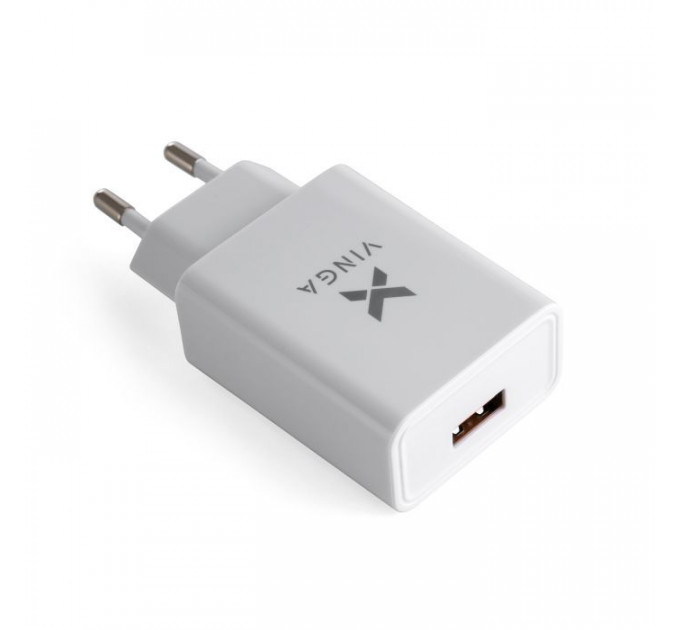 Зарядное устройство для Vinga QC3.0 Quick Wall Charger 1xUSB 18W Max (VWCQAW)