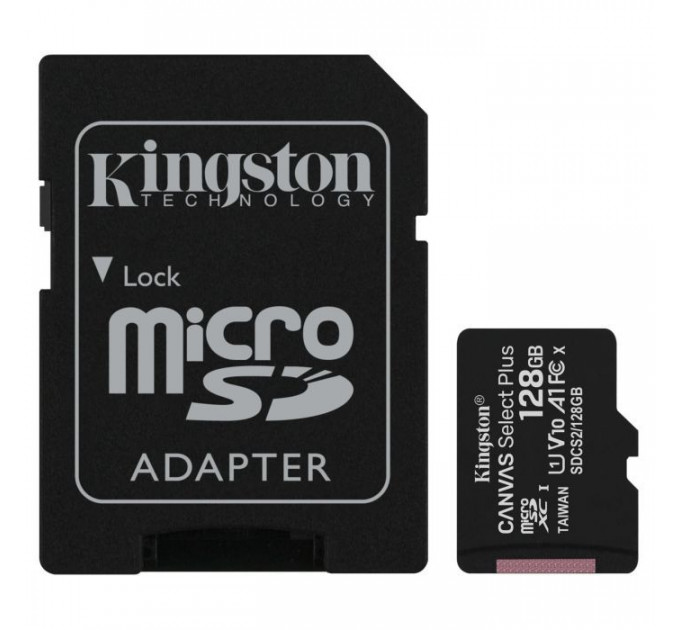 Карта памяти Kingston 128GB micSDXC 10 A1 Canvas Select Plus (SDCS2\/128GB) Карта памяти Kingston 128GB micSDXC 10 A1 Canvas Select Plus (SDCS2\/128GB)