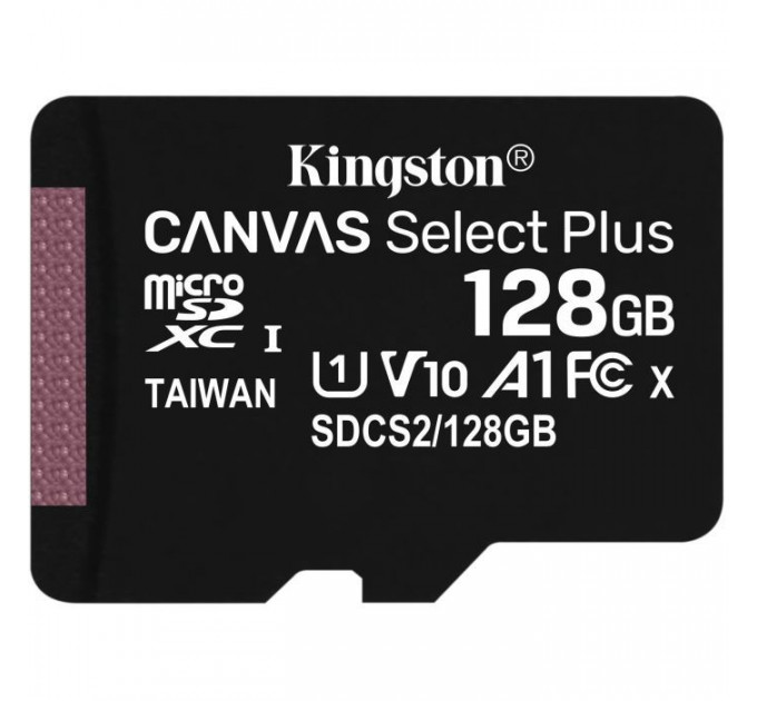 Карта памяти Kingston 128GB micSDXC 10 A1 Canvas Select Plus (SDCS2\/128GB)