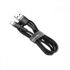 Дата кабель USB 2.0 AM to Lightning 2.0m Cafule 1.5A gray+black Baseus (CALKLF-CG1)