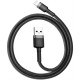 Дата кабель USB 2.0 AM to Lightning 2.0m Cafule 1.5A gray+black Baseus (CALKLF-CG1)