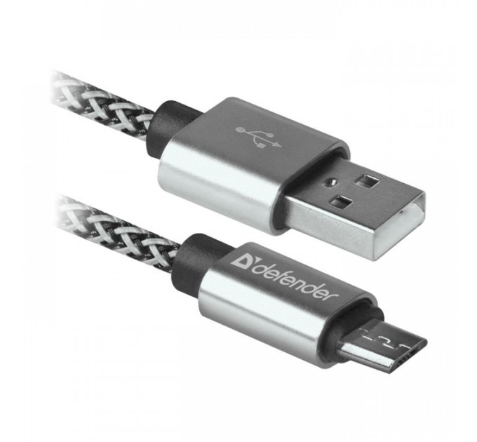 Дата кабель USB 2.0 AM to Micro 5P 1.0m USB08-03T PRO white Defender (87803)