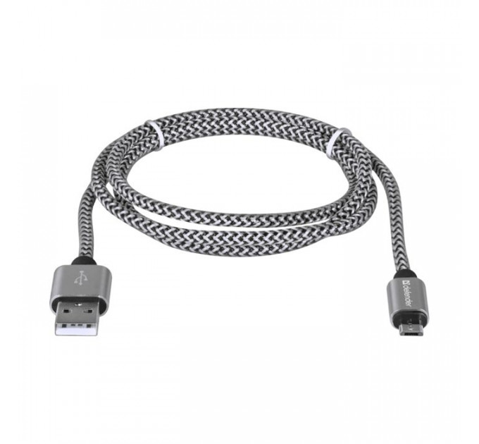 Дата кабель USB 2.0 AM to Micro 5P 1.0m USB08-03T PRO white Defender (87803)