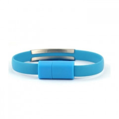 Дата кабель USB 2.0 AM to Micro 5P 0.2m браслет blue Extradigital (KBU1784)