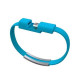 Дата кабель USB 2.0 AM to Micro 5P 0.2m браслет blue Extradigital (KBU1784)