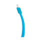 Дата кабель USB 2.0 AM to Micro 5P 0.2m браслет blue Extradigital (KBU1784)
