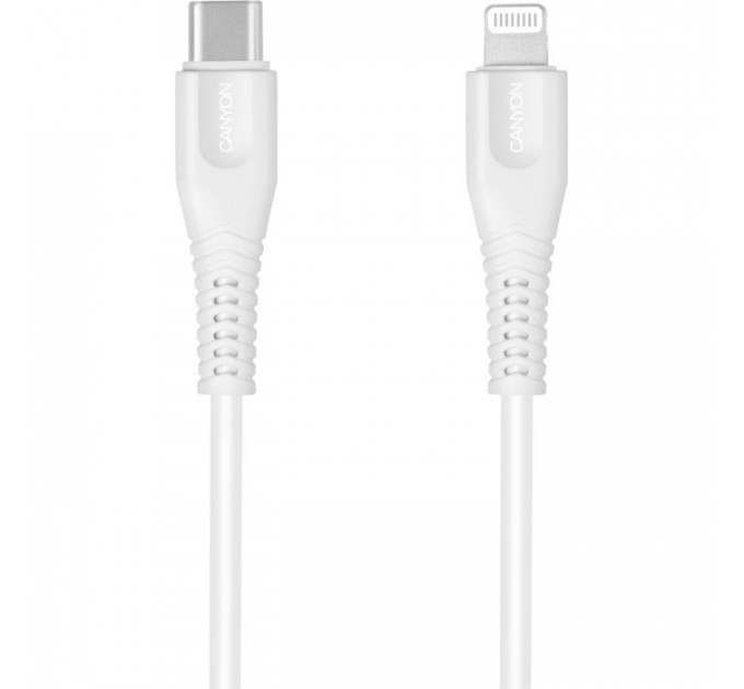 Дата кабель USB-C to Lightning 1.2m MFI White Canyon (CNS-MFIC4W)
