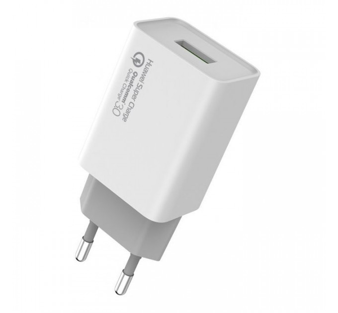 Зарядний пристрій ColorWay 1USB Huawei Super Charge\/Quick Charge 3.0, 4A (20W) (CW-CHS014Q-WT)