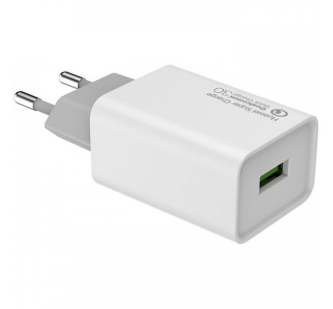 Зарядний пристрій ColorWay 1USB Huawei Super Charge\/Quick Charge 3.0, 4A (20W) (CW-CHS014Q-WT)