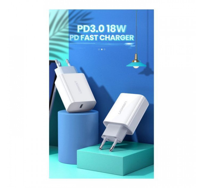 Зарядное устройство для Ugreen CD137 Type-C PD 20W Charger (White) (60450)