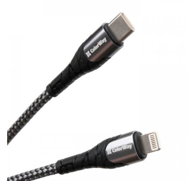 Дата кабель USB-C to Lightning 1.0m ColorWay (CW-CBPDCL033-GR)