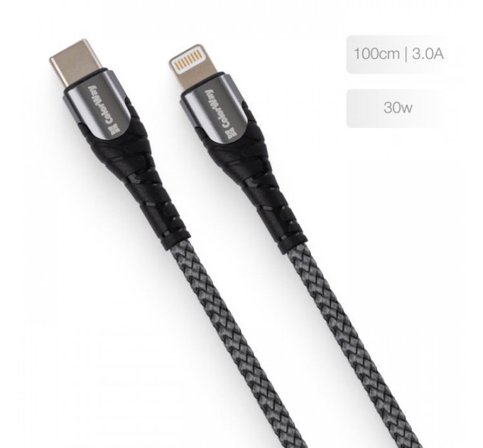 Дата кабель USB-C to Lightning 1.0m ColorWay (CW-CBPDCL033-GR)