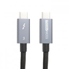 Дата кабель USB-C to USB-C 2.0m Thunderbolt 3 40Gbps, 100W, 20V\/ 5A, 4K\/ PowerPlant (CA913343)
