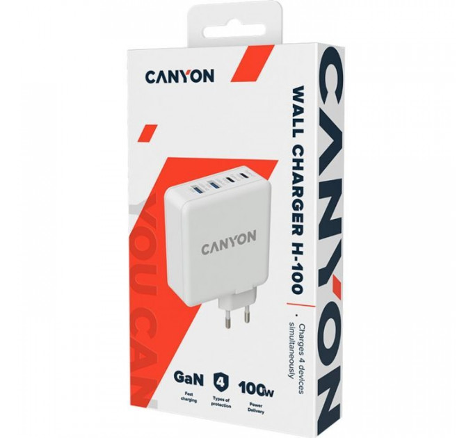 Зарядний пристрій Canyon GAN 100W (CND-CHA100W01)