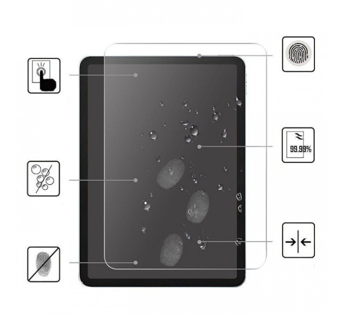 Скло захисне BeCover Apple iPad 10.9\" (2022\/2024)\/iPad (А16) 2025 11\" (708138)