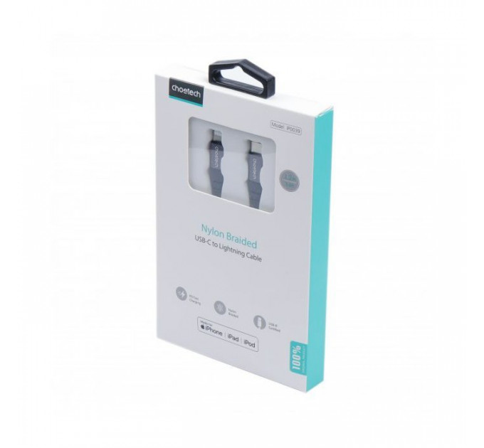 Дата кабеля USB-C to Lightning 1.2m MFI Choetech (IP0039-BK)
