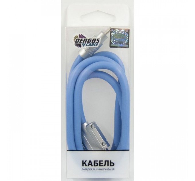 Дата кабель USB 2.0 AM to Type-C 1.0m blue Dengos (PLS-TC-NS-BLUE)