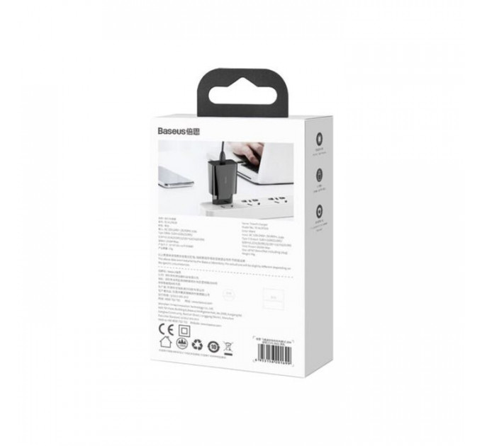 Зарядний пристрій Baseus Speed Mini Quick Charger Black (CCFS-SN01)