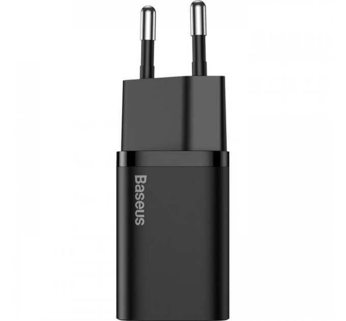 Зарядний пристрій Baseus 1xUSB 25W (USB-C) + Cable Type-C black (TZCCSUP-L01)
