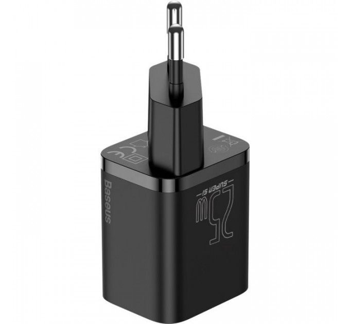Зарядний пристрій Baseus 1xUSB 25W (USB-C) + Cable Type-C black (TZCCSUP-L01)