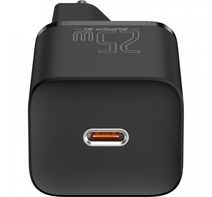 Зарядний пристрій Baseus 1xUSB 25W (USB-C) + Cable Type-C black (TZCCSUP-L01)