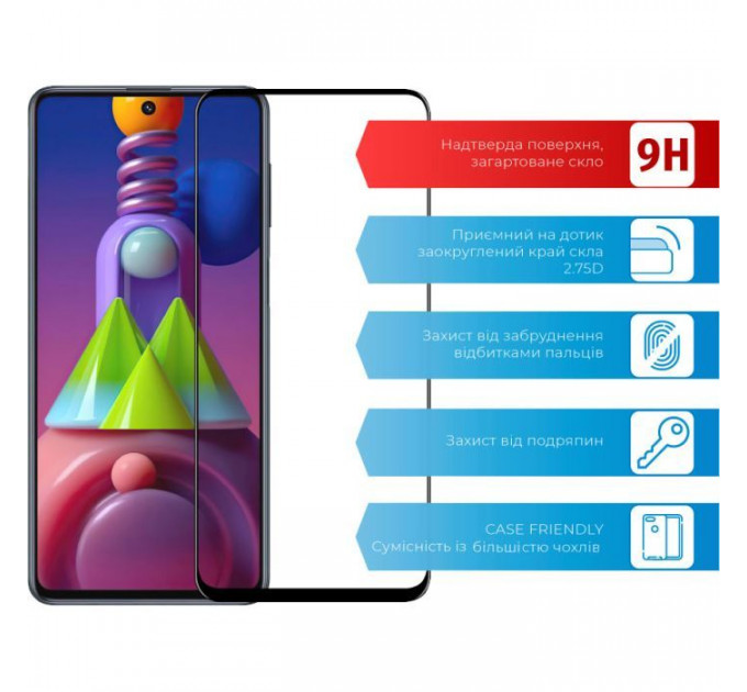 Скло захисне ACCLAB Full Glue Samsung M51 (1283126508660)