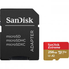 Карта пам/'яті SanDisk 256GB microSD class 10 UHS-I U3 Extreme (SDSQXAV-256G-GN6MA)