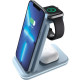 Зарядний пристрій Canyon WS-304 Foldable 3in1 Wireless charger Blue (CNS-WCS304BL)
