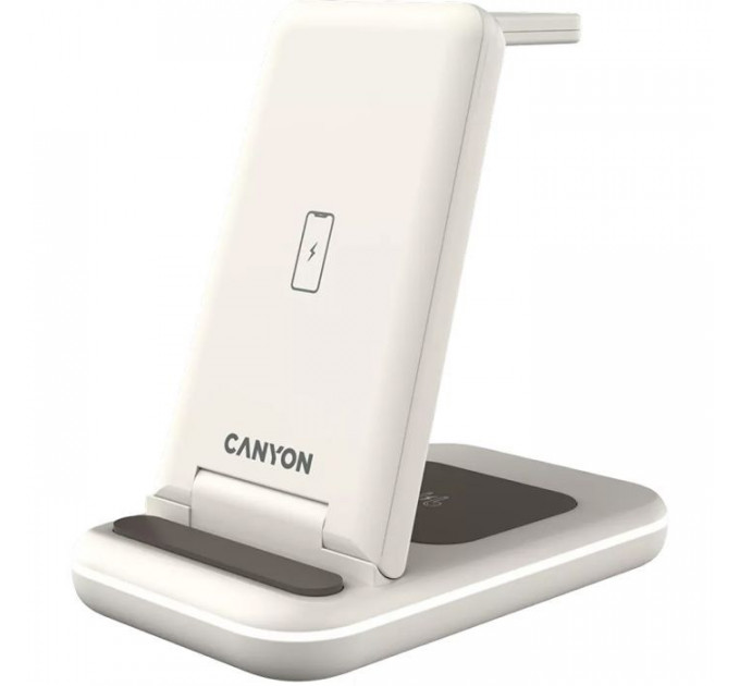 Зарядное устройство для Canyon WS-304 Foldable 3in1 Wireless charger Cosmic Latte (CNS-WCS304CL)
