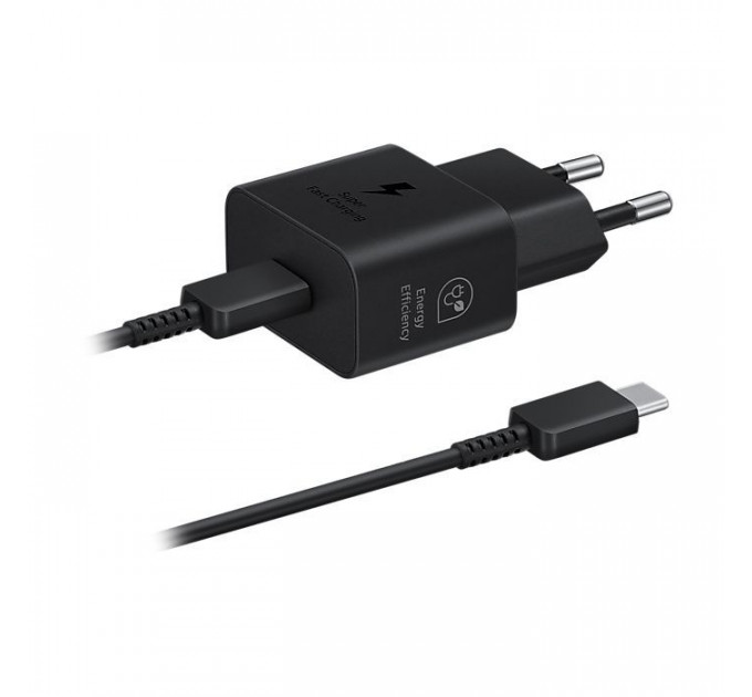 Зарядний пристрій Samsung 25W Power Adapter (w C to C Cable) Black (EP-T2510XBEGEU)