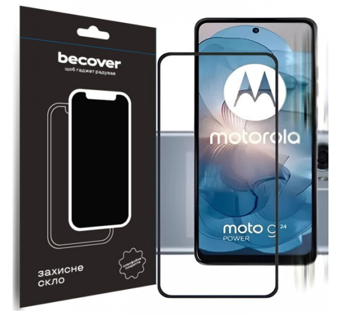 Скло захисне BeCover Motorola Moto G24\/G24 Power Black (710716)