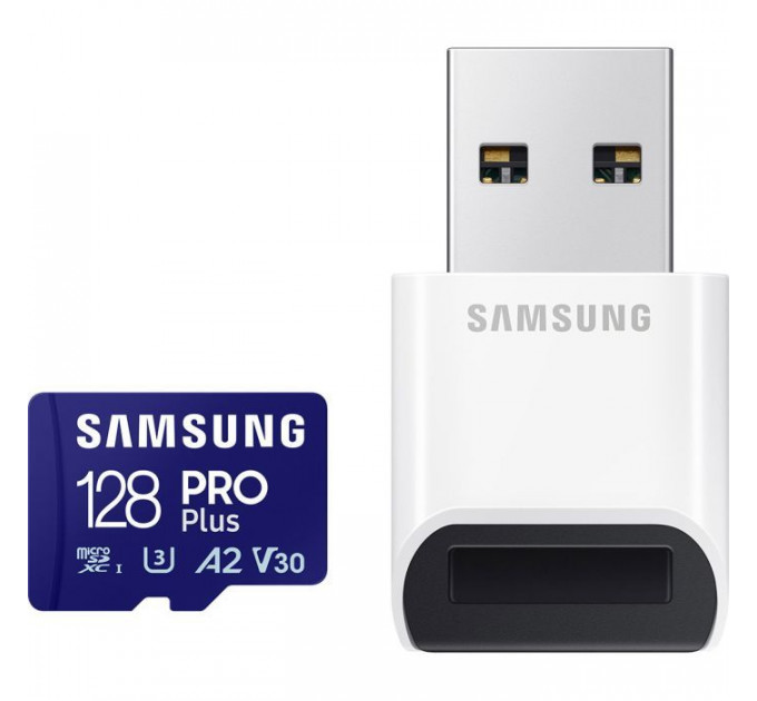 Карта памяти Samsung 128GB microSDXC 10 UHS-I V30 Pro Plus (MB-MD128SB\/WW)