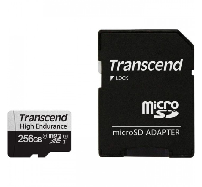 Карта памяти Transcend 256GB microSDXC class 10 UHS-I U3 High Endurance (TS256GUSD350V)