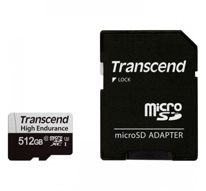 Карта пам/'яті Transcend 512GB microSDXC class 10 UHS-I U3 High Endurance (TS512GUSD350V)