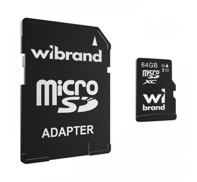 Карта памяти Wibrand 64GB mictoSD class 10 UHS-I (WICDXU1\/64GB-A)