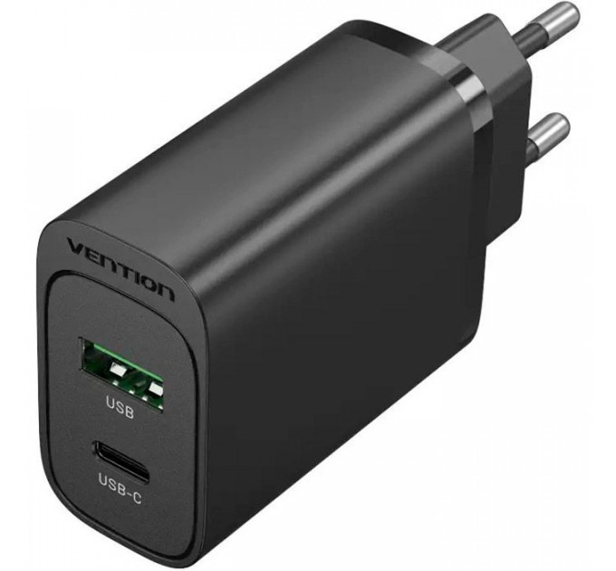 Зарядное устройство VENTION 2xUSB 38W (USB-C+USB-A) PD+QC3.0 black (FBIB0-EU) Зарядное устройство VENTION 2xUSB 38W (USB-C+USB-A) PD+QC3.0 black (FBIB0-EU)